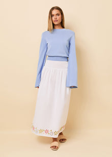 Womens | Noreen Skirt Embroidered Eyelet | Optic White
