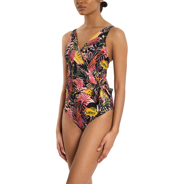 Swim Wrap One Piece | Palm Springs (Beige)