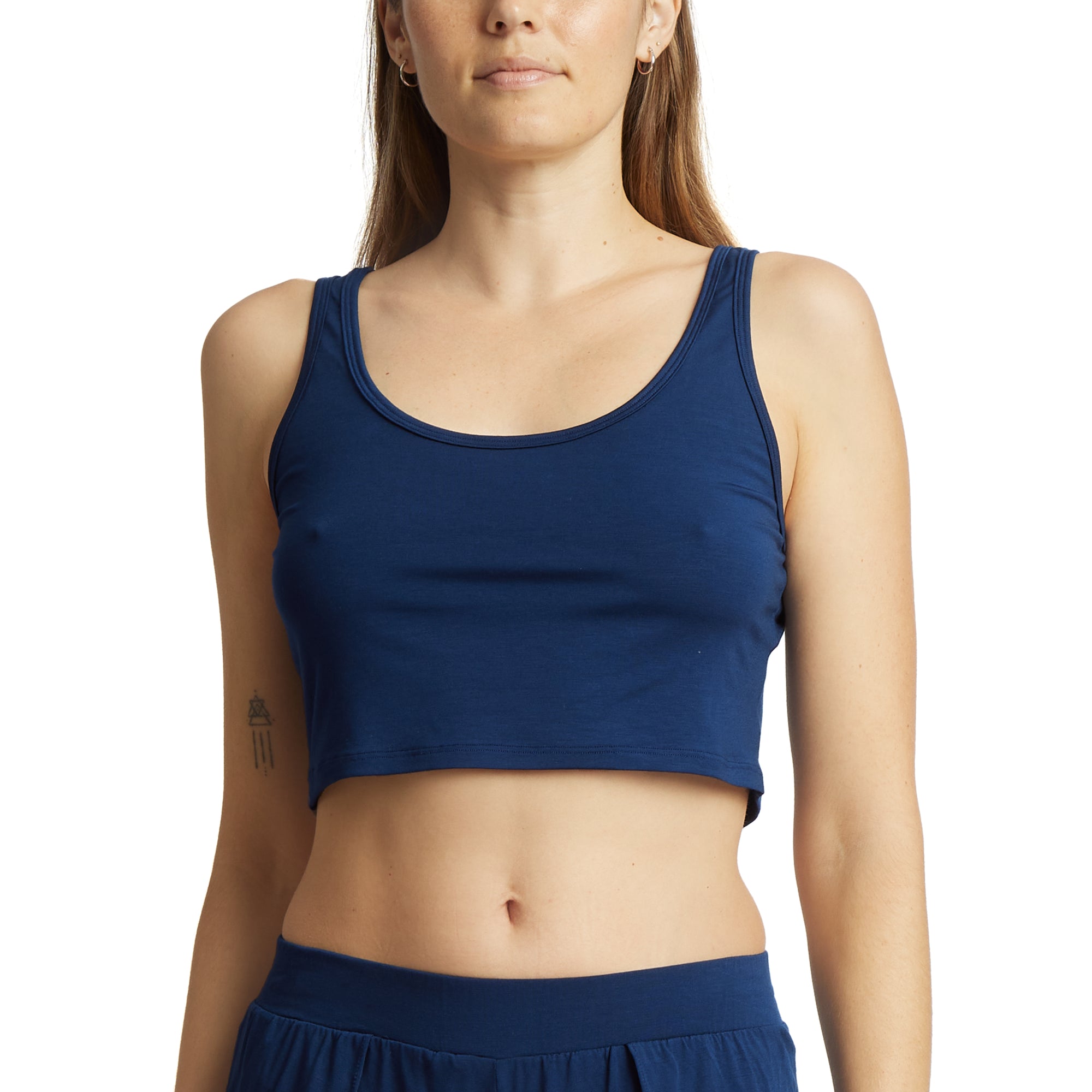 Unwind Modal Cropped Tank Top | Hummingbird Blue