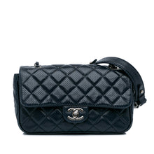 Chanel | Pre-Owned Perforated Classic Mini Rectangular Flap | Blue/Dark Blue