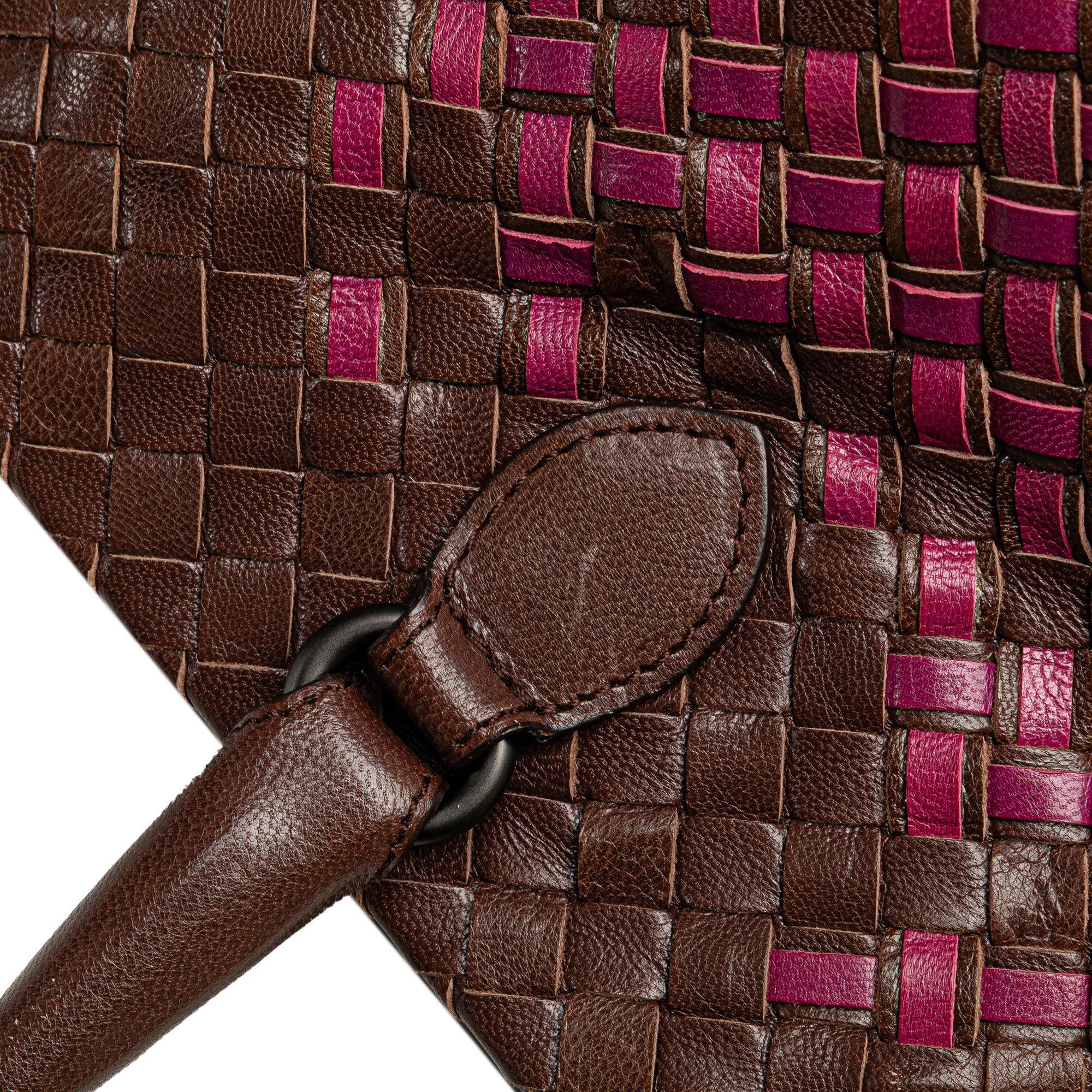 Bottega Veneta | Pre-Owned Bicolor Nappa Intrecciato Bucket Bag | Brown/Pink