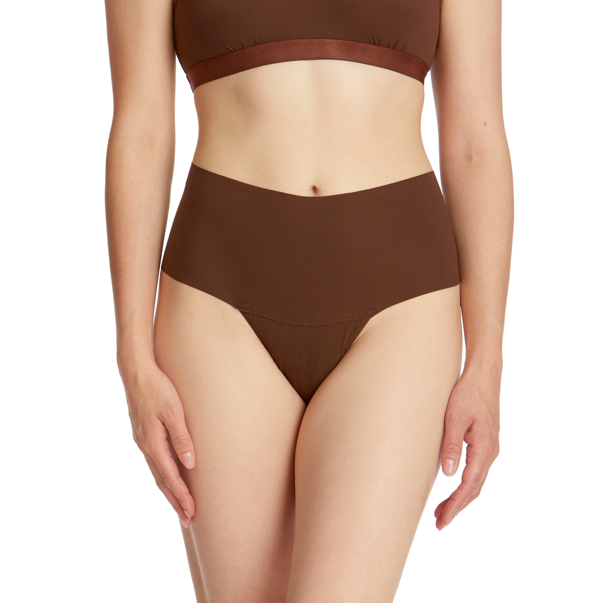 Breathesft Hi-Rise Thong | Mahogany