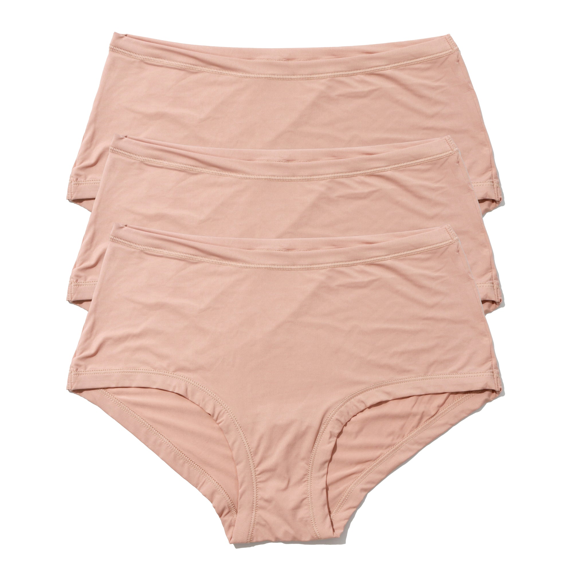 3-Pack YourFit One Size Boyshort | Almond Milk (Brown)