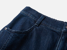 Straight Denim Skirt | Navy