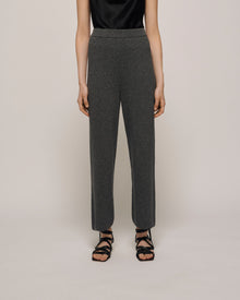 Keira Ribbed-Knit Pants | Graphite