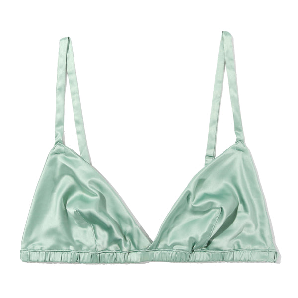 Satin Sleep Bralette | Green Tea
