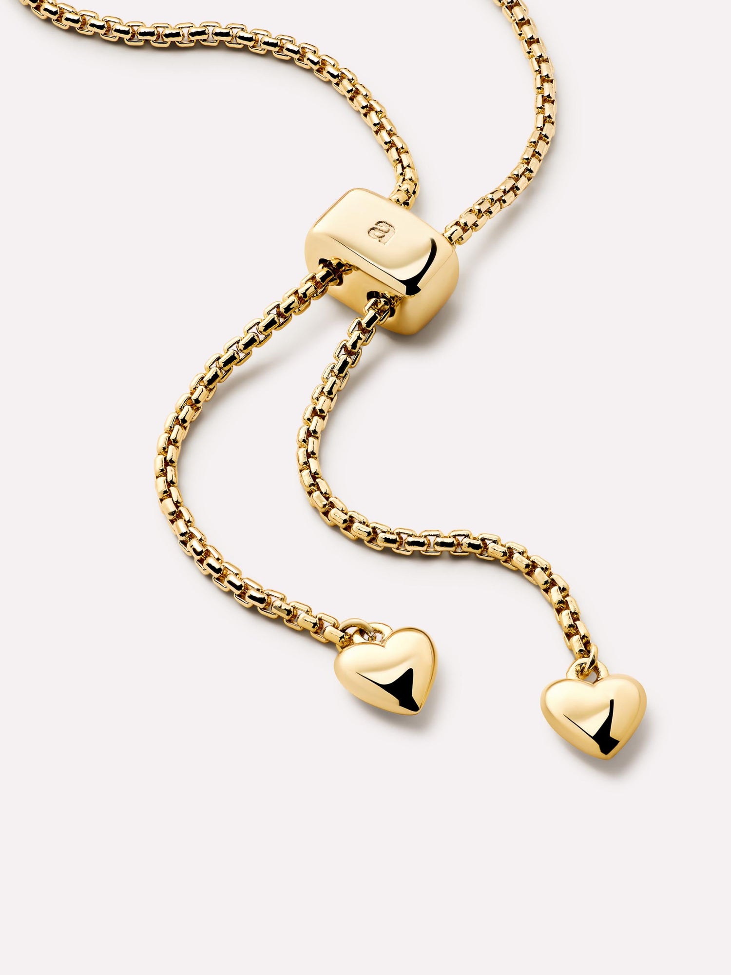 14K Gold Plated Engravable Heart Adjustable Charm Bracelets For Women Ana Luisa Mindy Bracelet