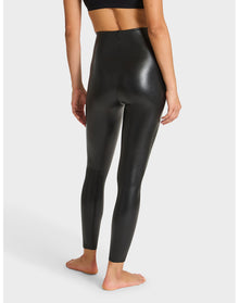 7/8 Faux Leather Legging | Black