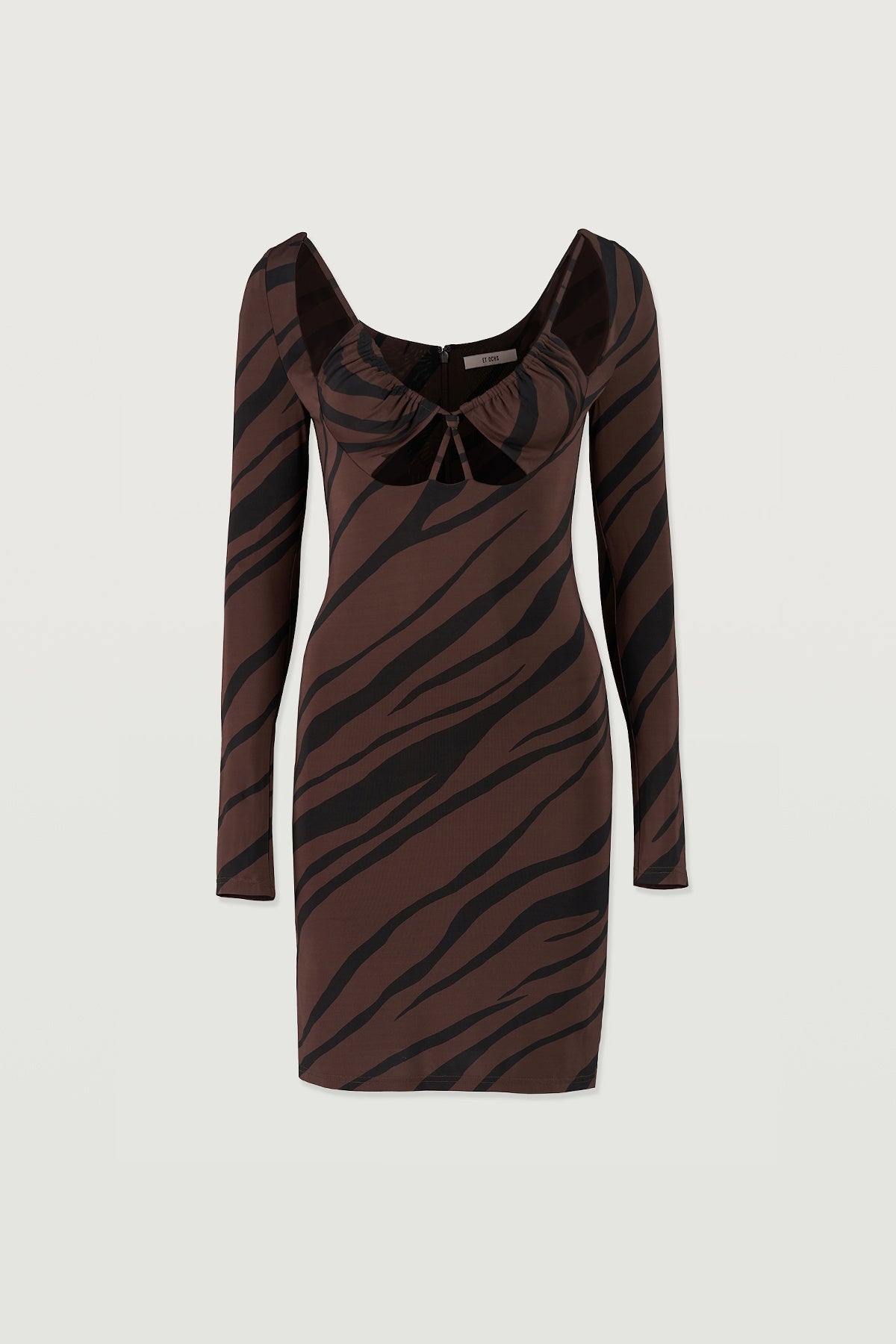 Etochs | The Aida Dress | Dk Cho/Bk Luxe Zebra