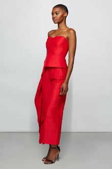 Etochs | Emelie Peplum Top | Scarlet
