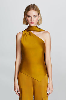 Etochs | Isadora Halter Tie Neck Top | Patina