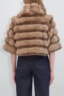 Etochs | Fur-Free Chinchilla Bolero | Camel Chinch