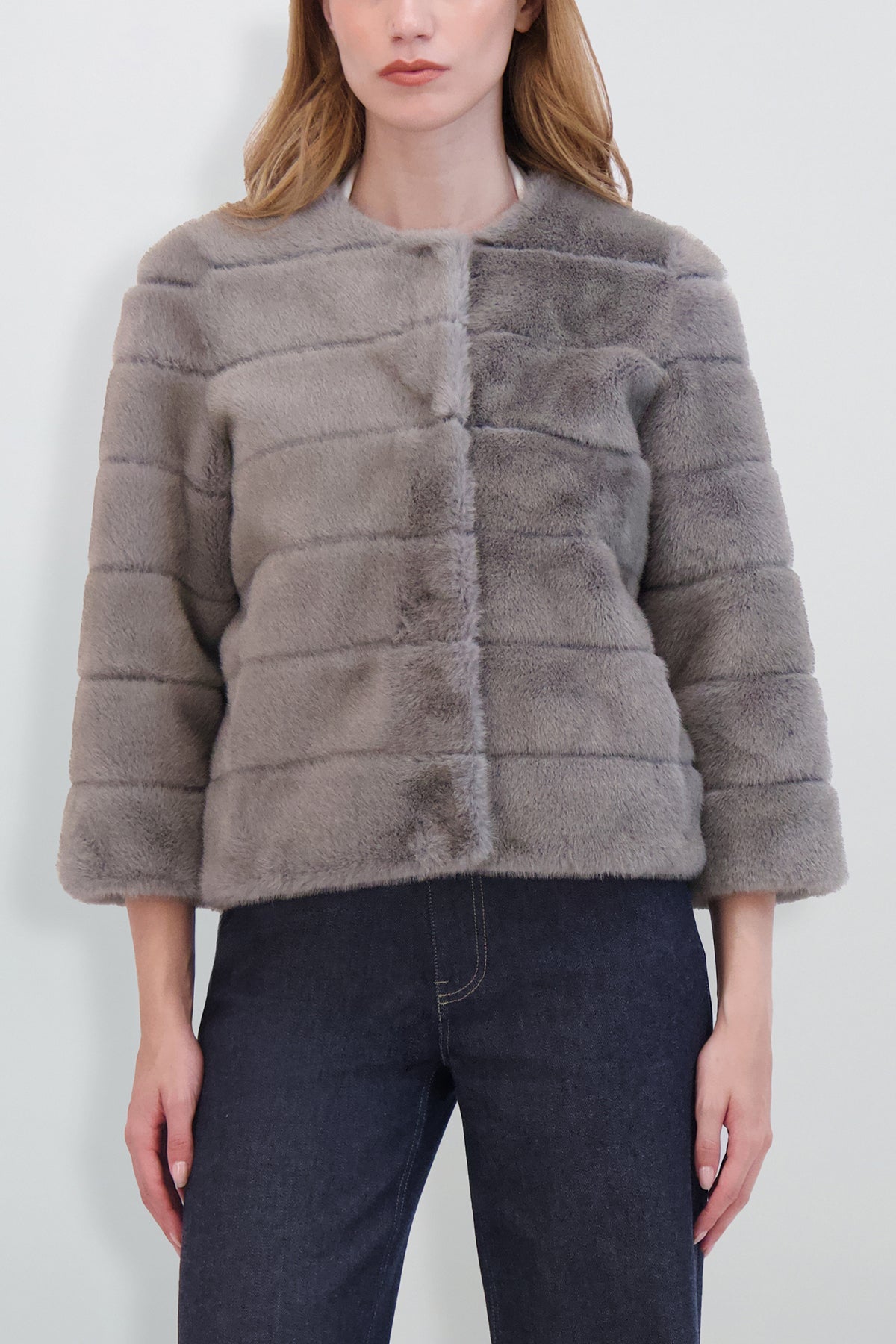 Etochs | Fur-Free Mink Jacket | Dark Grey