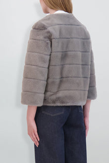Etochs | Fur-Free Mink Jacket | Dark Grey