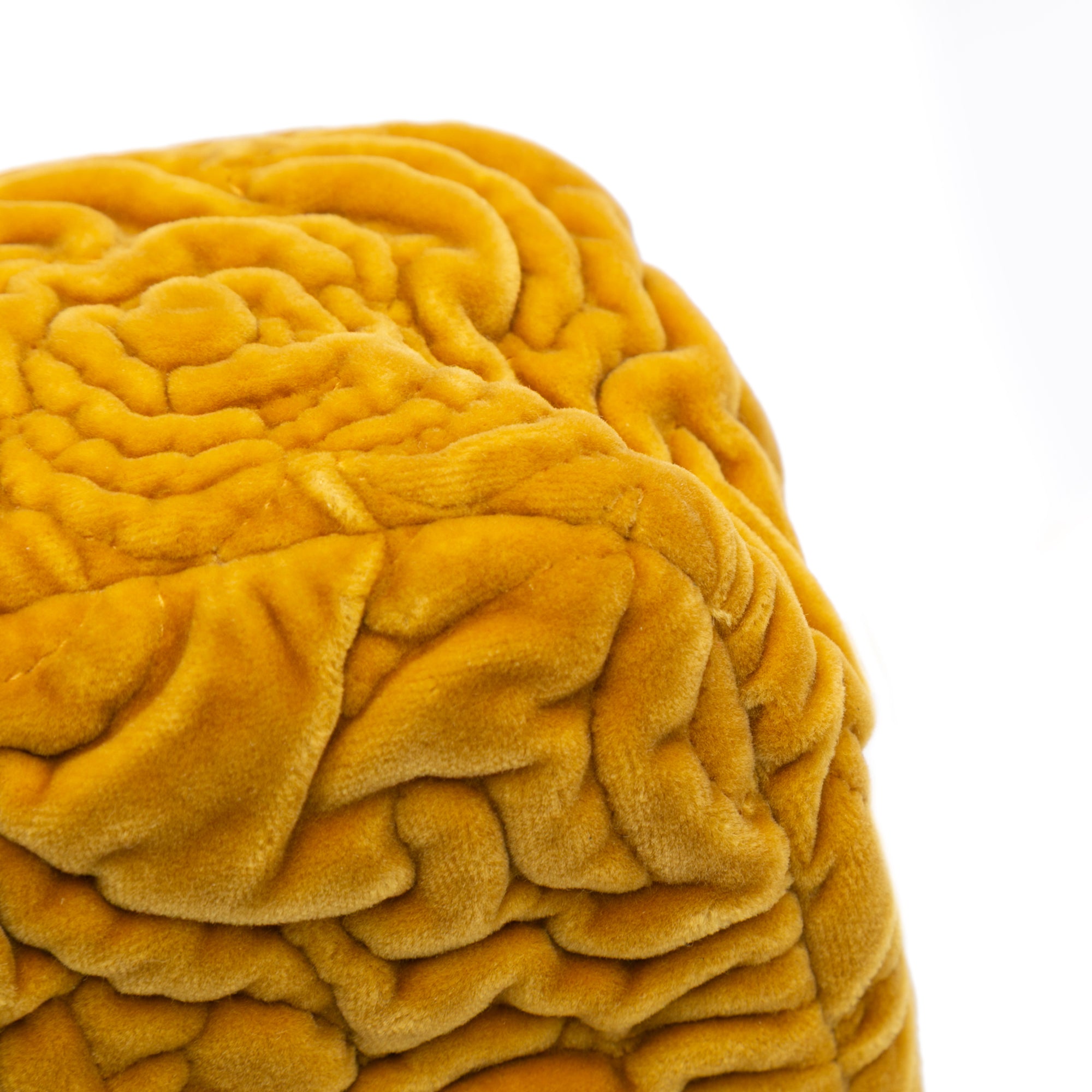 Chanel | Pre-Owned Mini Square Velvet Camellia Embossed Flap | Yellow/Mustard