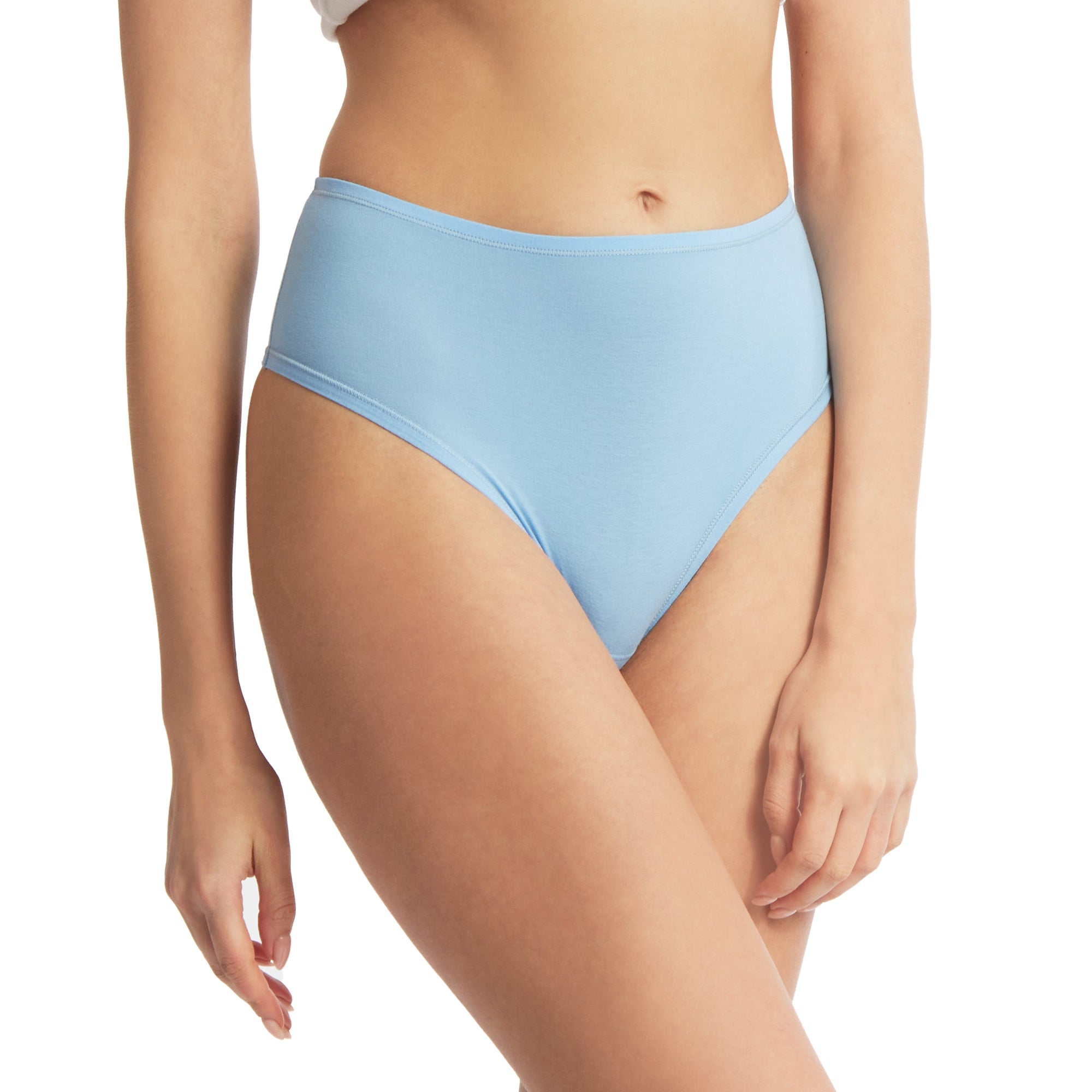 PlayStretch High Rise Thong | Partly Cloudy (Blue)