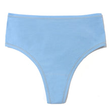 PlayStretch High Rise Thong | Partly Cloudy (Blue)