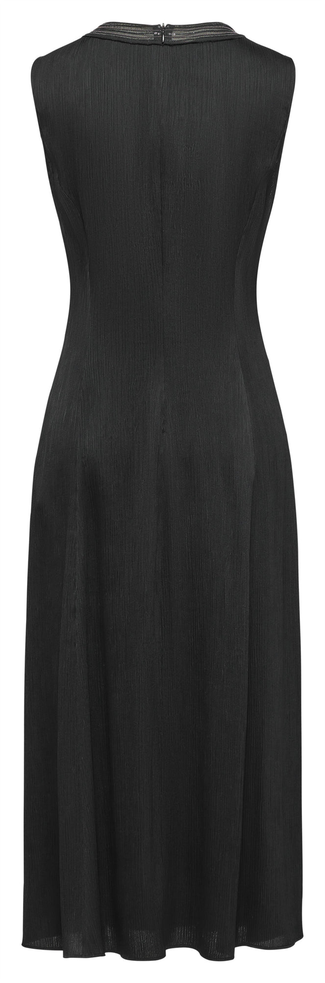 Pleated Triacetate Dress | Black