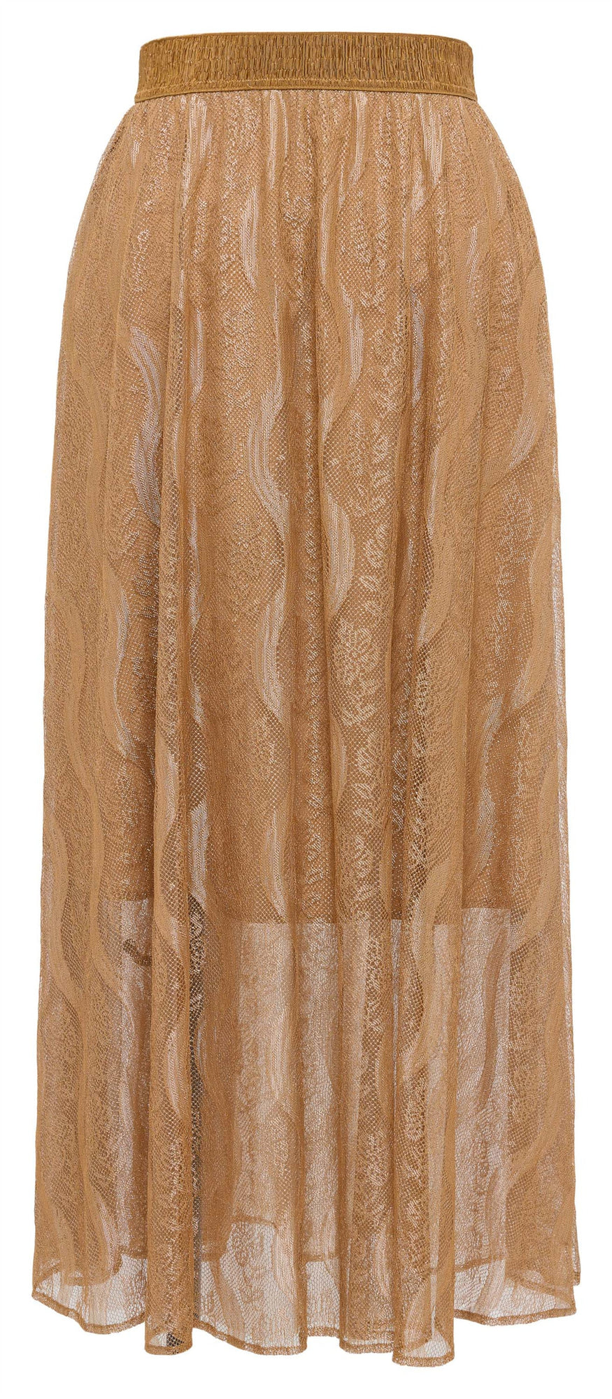 Liba Lace Flared Skirt | Brown