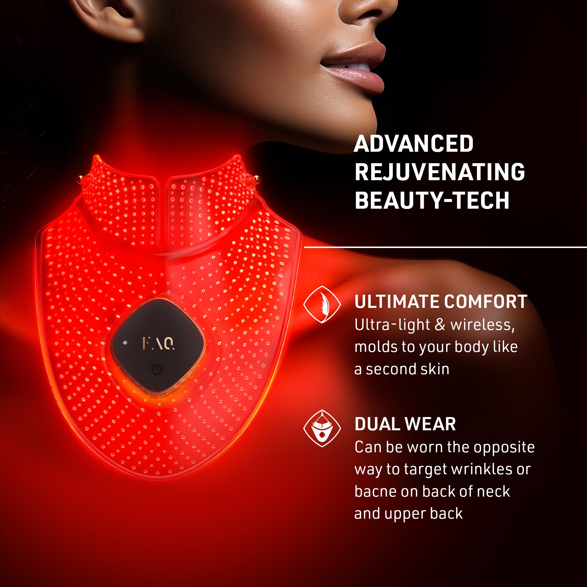 FAQ 211 Silicone LED + Near-Infrared Neck and Decollete Mask | Neck