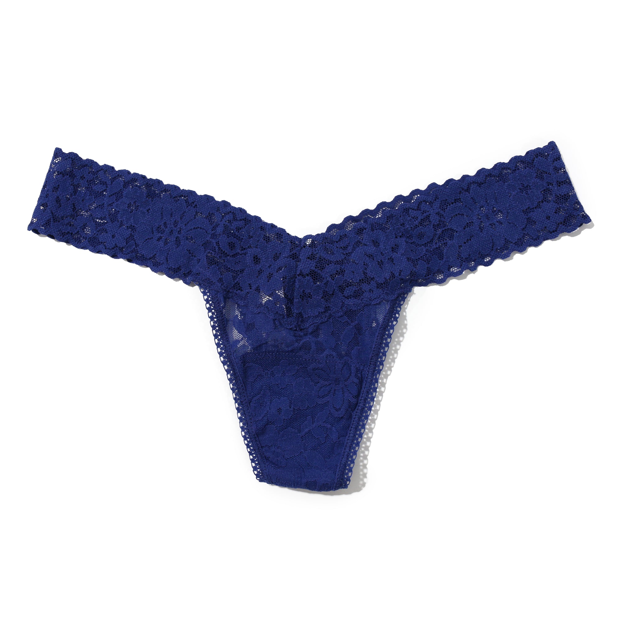 Daily Lace Low Rise Thong | Midnight Blue