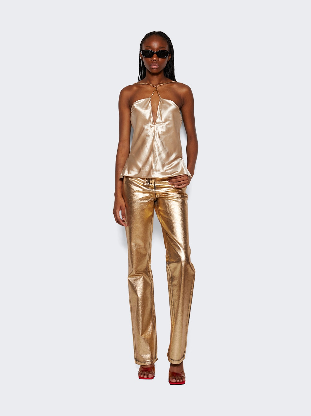 Women | Ferragamo | Flared Jeans | Gold