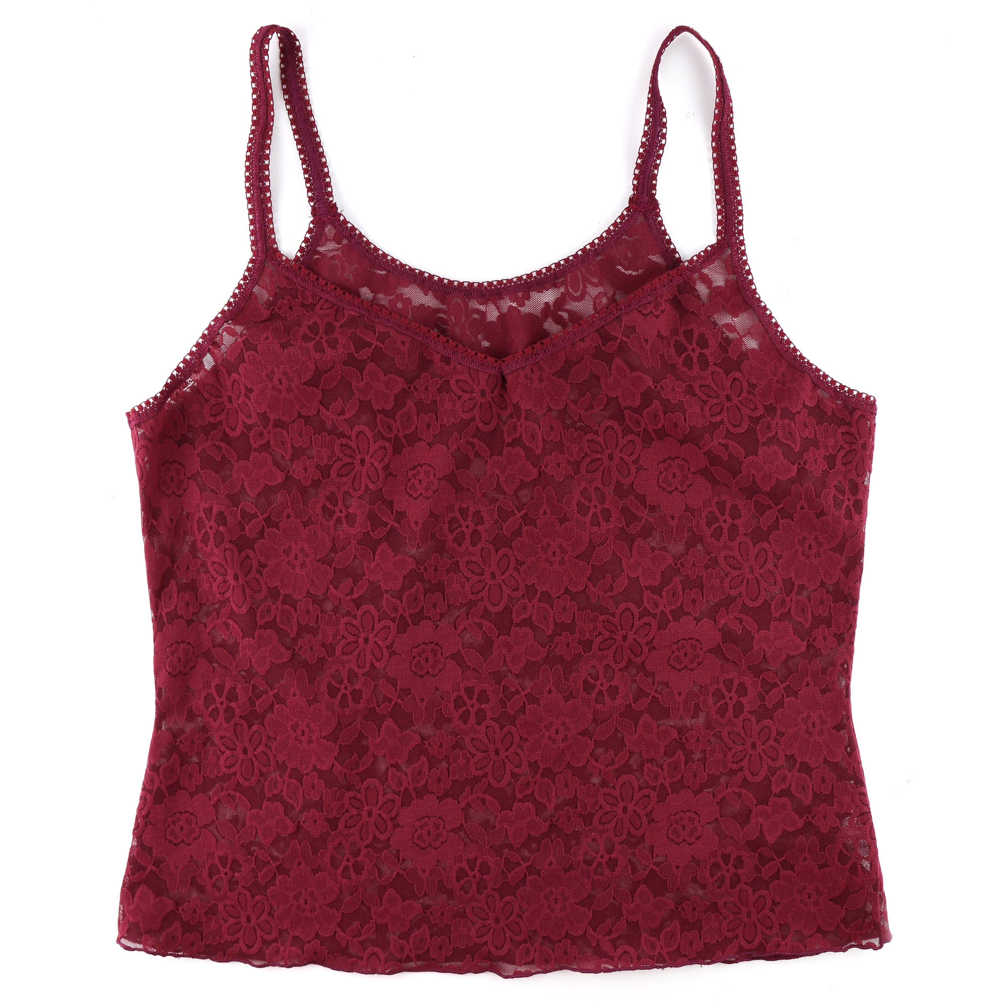 Daily Lace Strappy Camisole | Lipstick Red