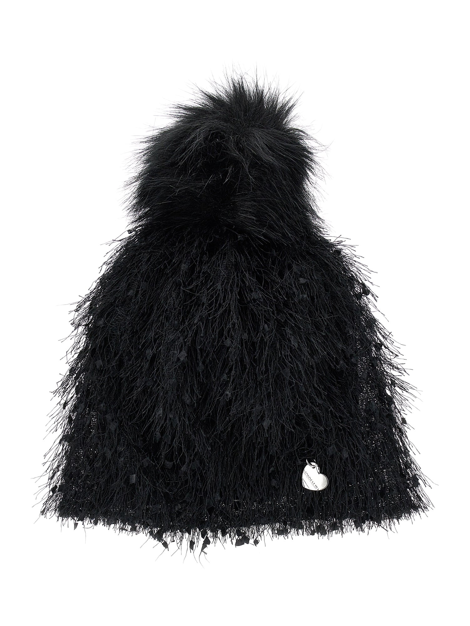 Girls | Wool Blend Hat With Fringing | Black
