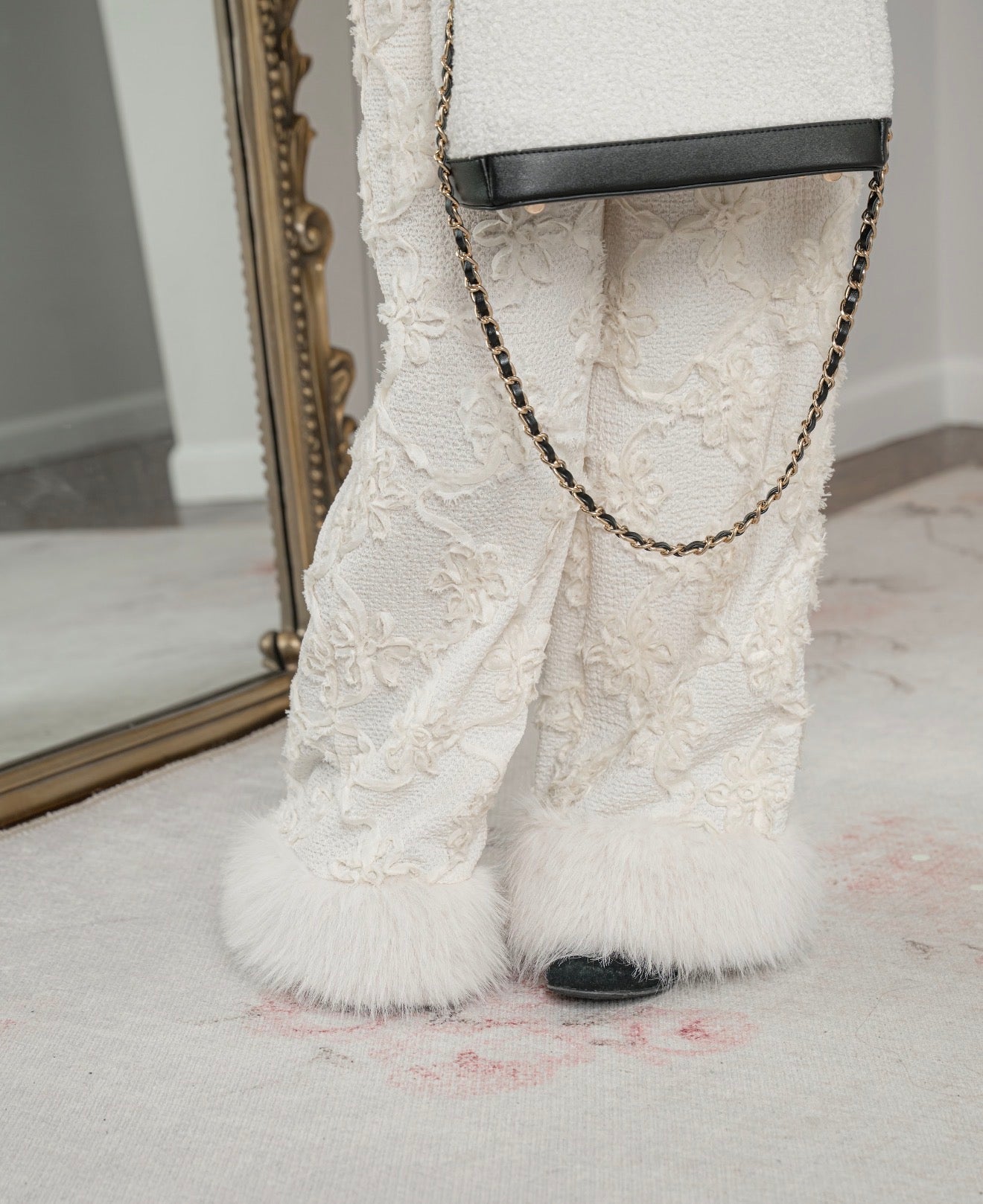 Girl | Ava Flower Wide Leg Pants | Ivory