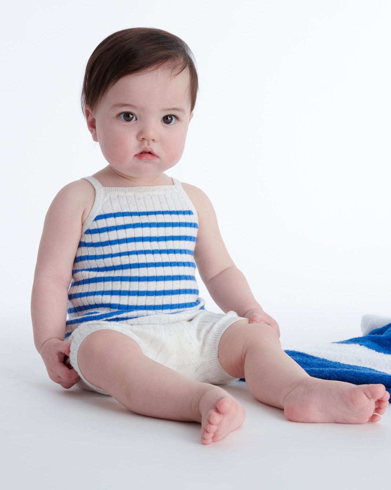 Camisole Mariniere - Ribbed | Seashell Blue Stripes