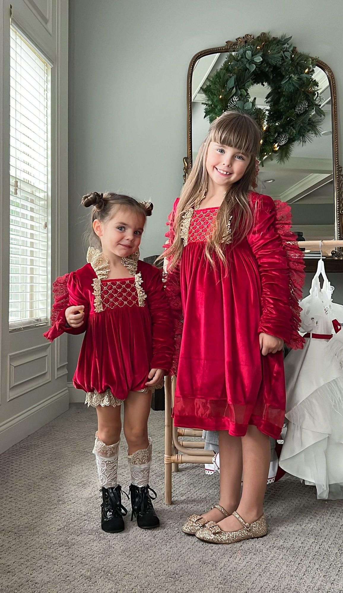 Baby Girls | Victoria Velvet Dress | Red