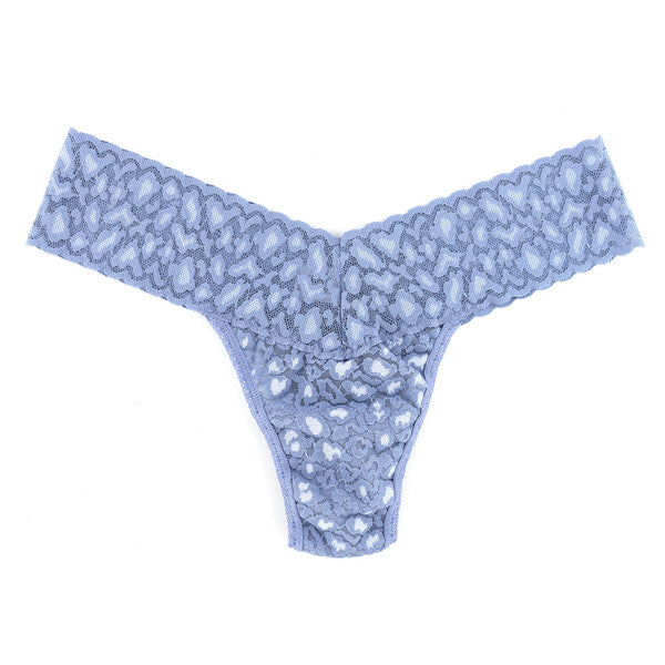 Petite Lace Low Rise Thong | Stonewash Blue x Serenity Blue