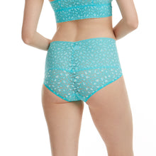 Cross-Dyed Retro V-Kini | Radiant Turquoise/White