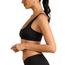 Swim Sqaure Neck Top | Black