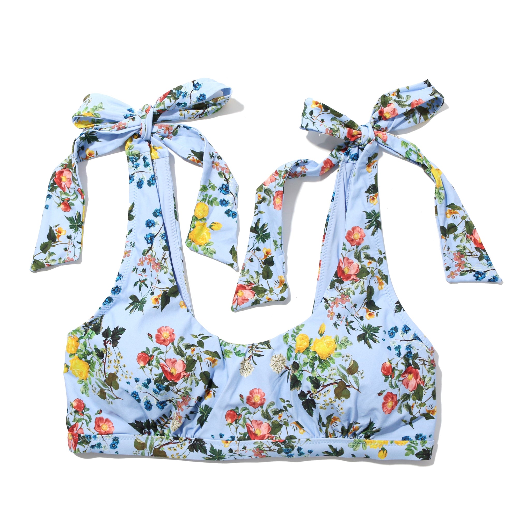 Swim Scoop Bikini Top | Thankful (Blue)