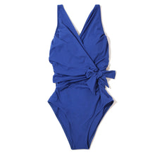 Swim Wrap One Piece | Poolside (Blue-Solid)