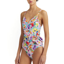 Swim Wrap One Piece | Watercolored