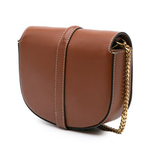 Celine | Pre-Owned Small Leather Besace 16 Wallet On Chain | Brown