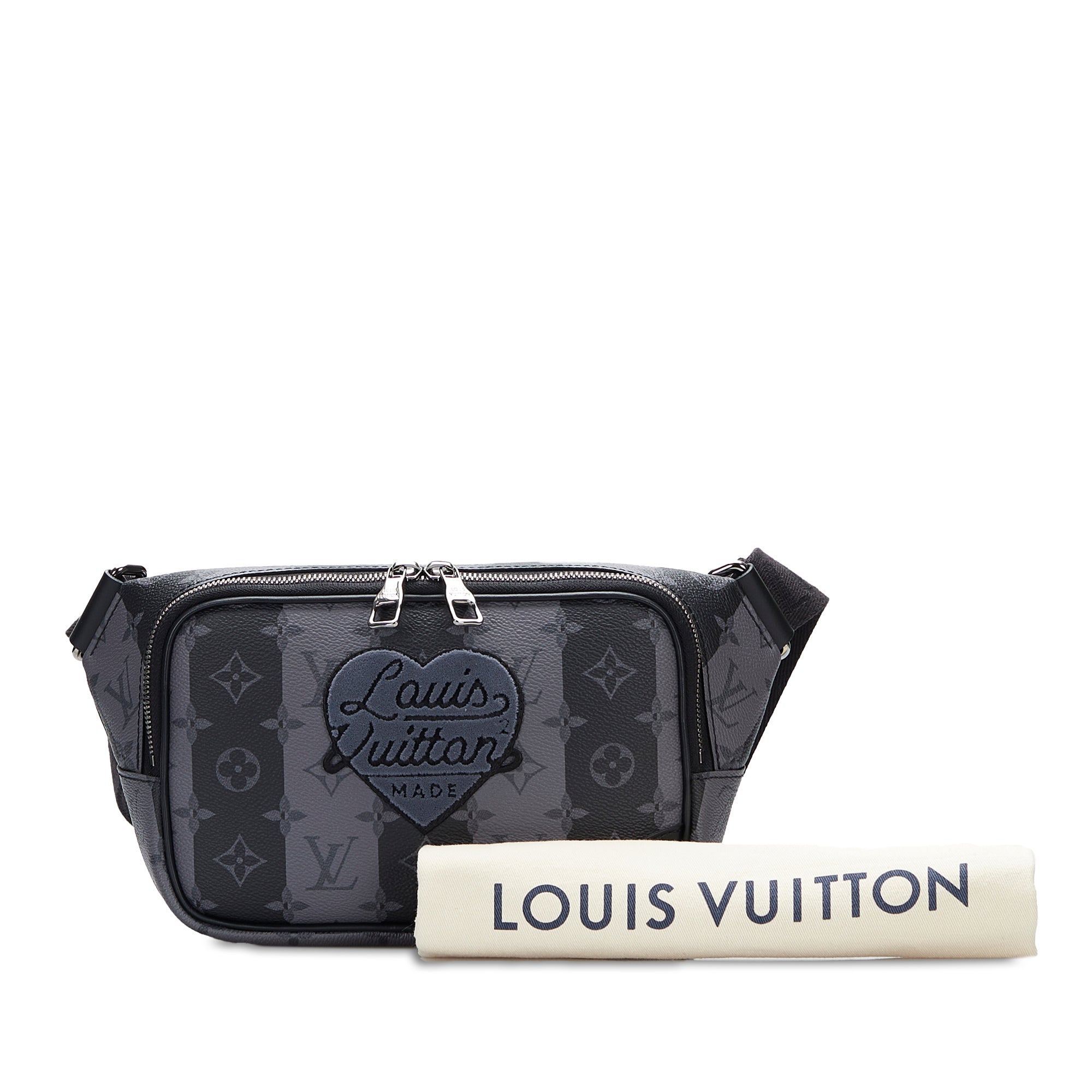 Louis Vuitton Pre-Owned Monogram Eclipse Stripes Modular Sling Bag | Women | Black