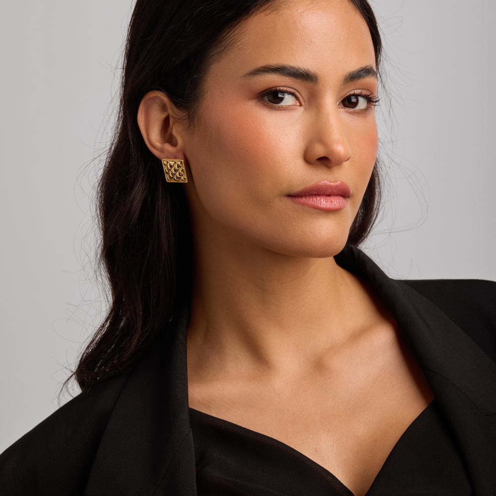 Blair Earring | Rhodium-Plated Brass