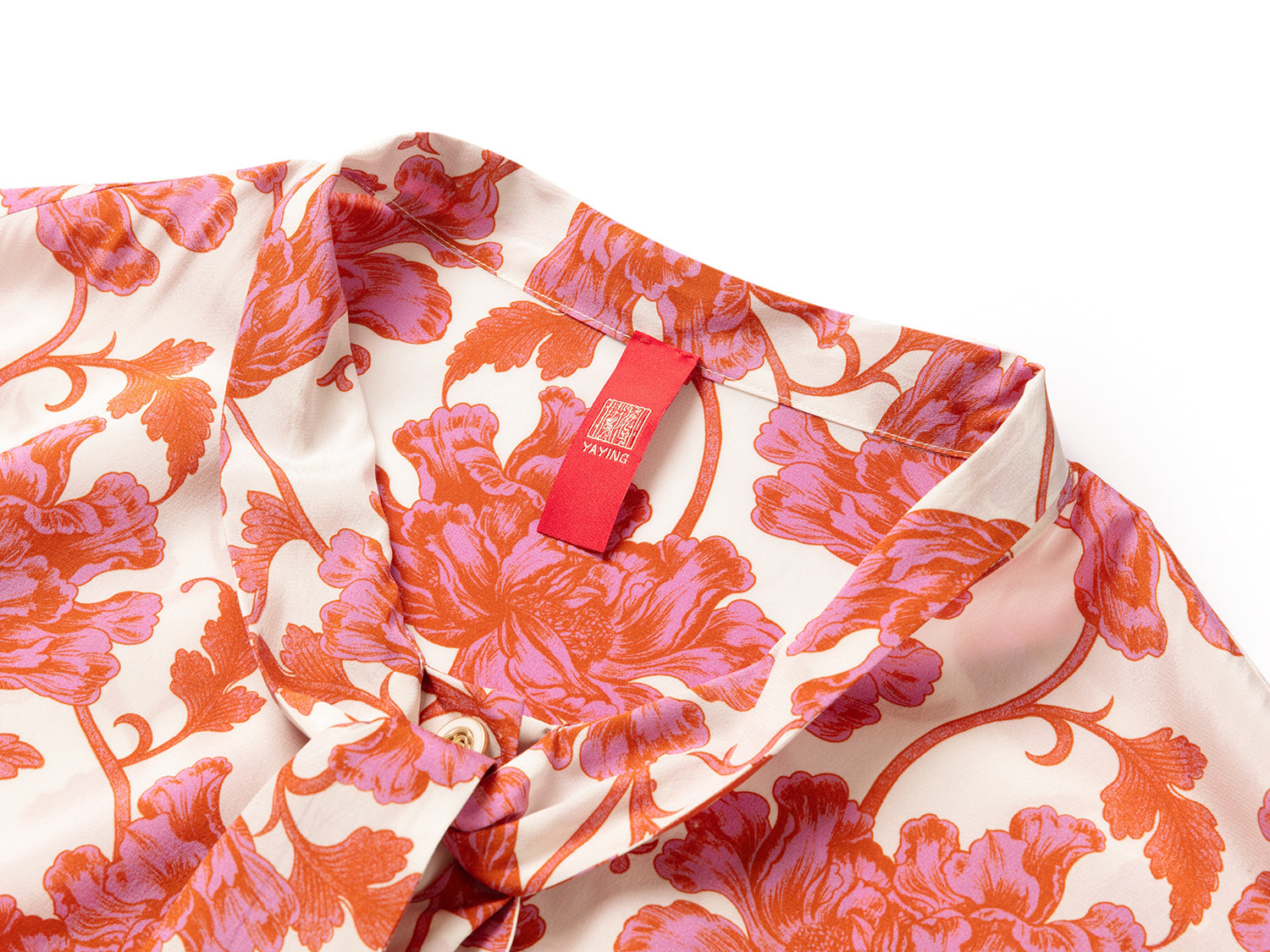 Printed Silk Shirt | Pink