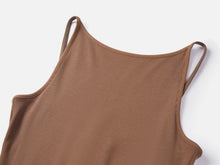 Suspenders Dress | Camel