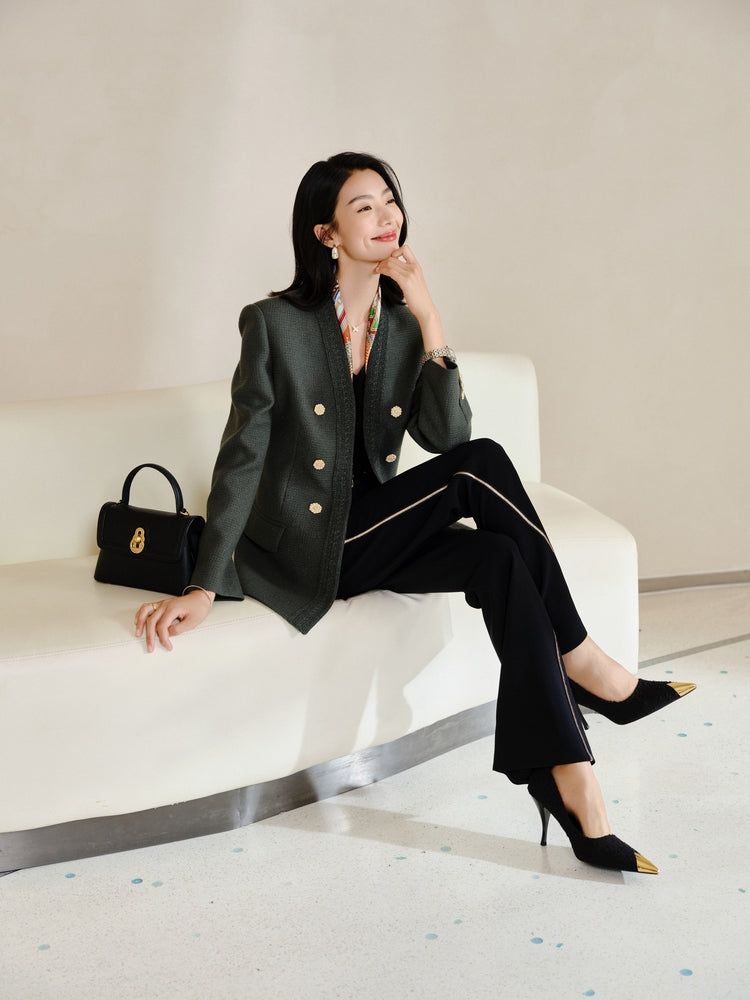 wool waist coat | Green