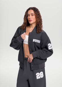 Better League Varsity Jacket | Charcoal