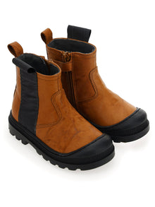 Unisex | Aged Leather Boots | Orange