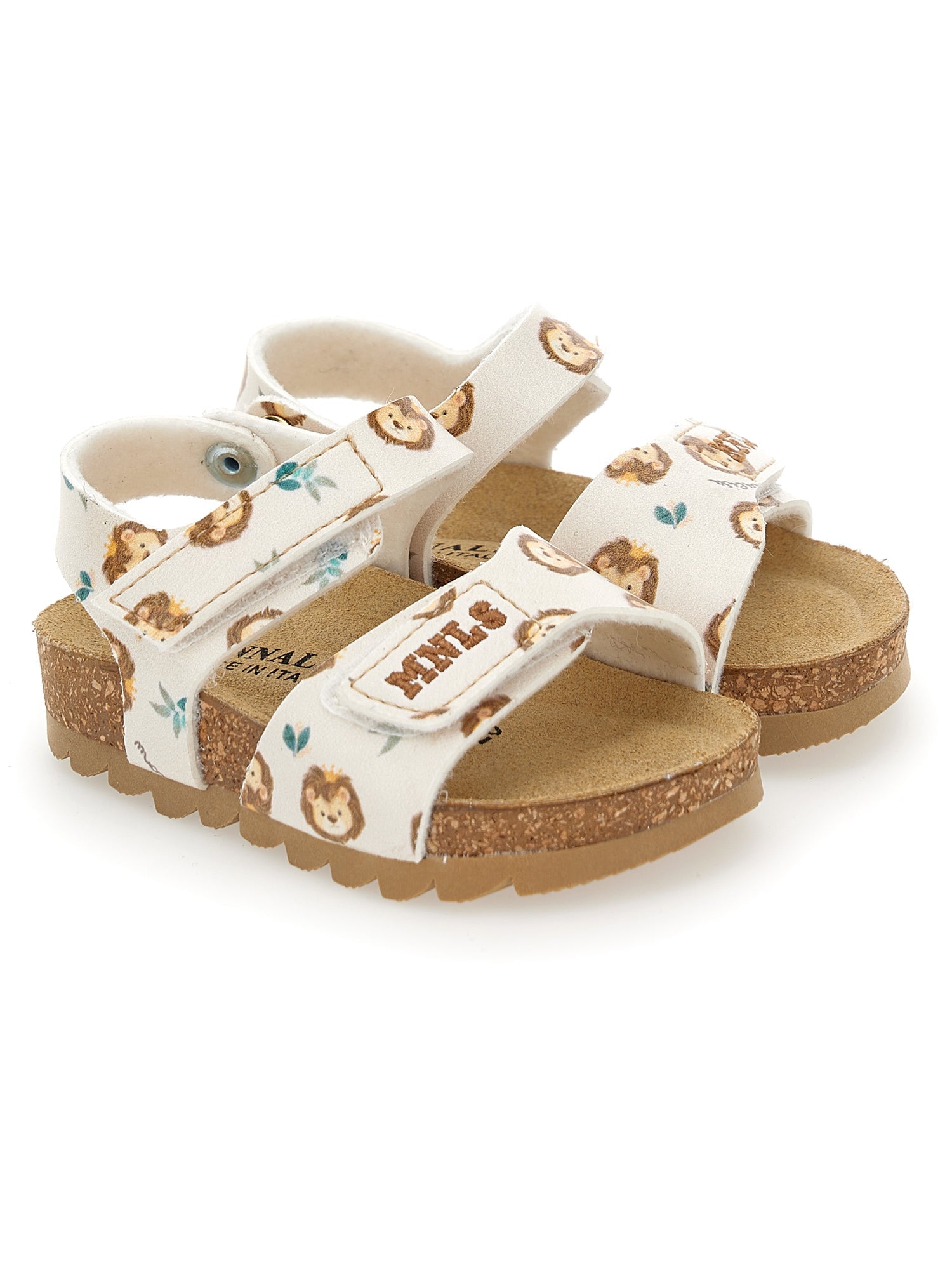 Girls | Comfortable Lion Cub Print Sandals | Beige