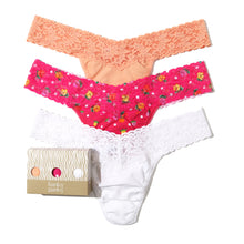 3-Pack Cotton Low Rise Thong | Apricot Glow/ Heidi/ White