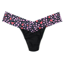Cotton Low Rise Thong | Blac/Love Nest
