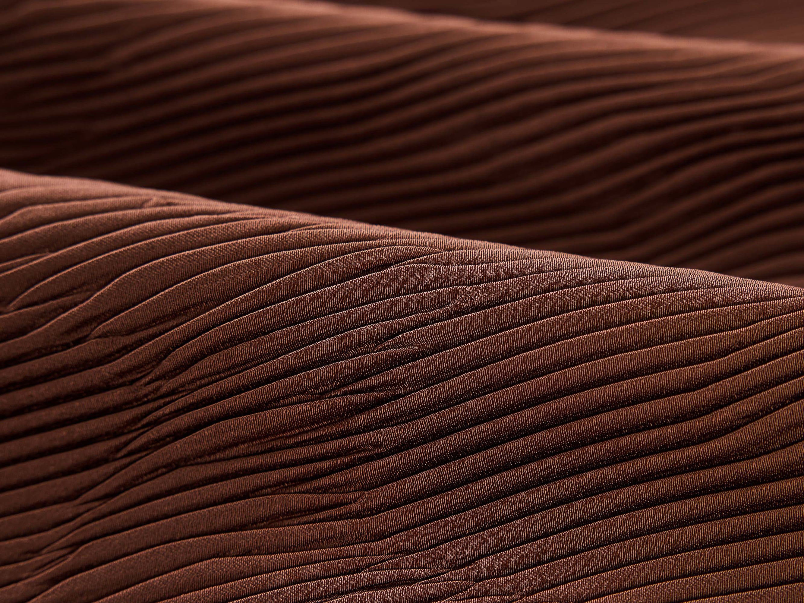 Pleated Midi Skirt | Brown