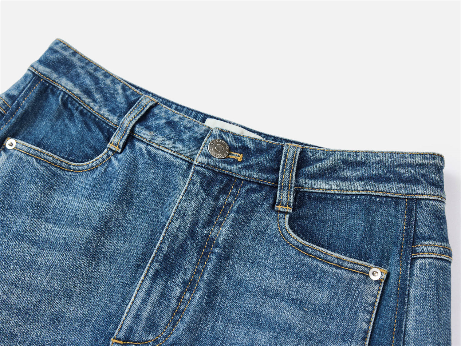 Wide-Leg Denim Trousers | Blue